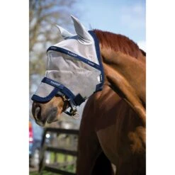 Rambo Fly Mask Plus - Silver/Navy