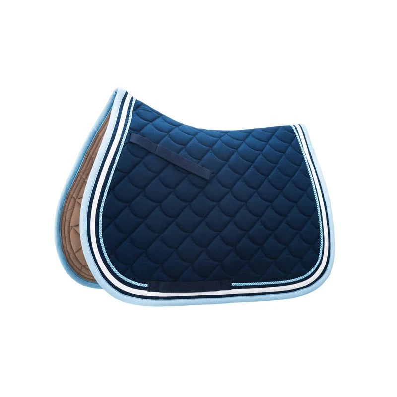 Roma Crescent All Purpose Saddle Pad - Navy/White/Light Blue 3 Roma Crescent All Purpose Saddle Pad - Navy/White/Light Blue