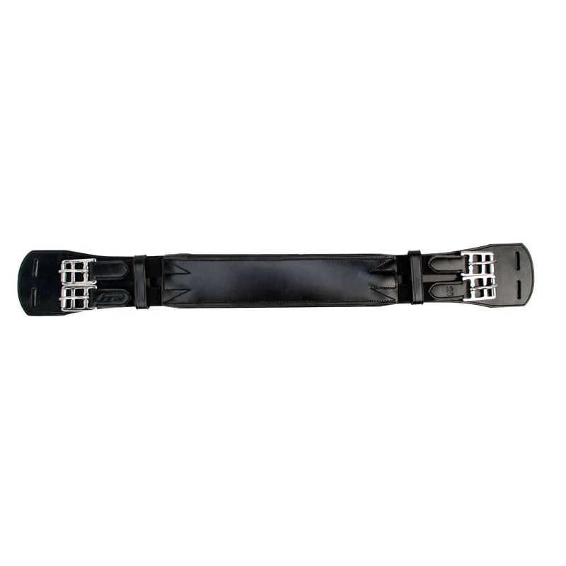 Silverleaf Padded Dressage Girth With Double Elastic Ends - Black 3 Silverleaf Padded Dressage Girth With Double Elastic Ends - Black