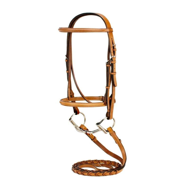 Silverleaf Plain Raised Bridle - Golden Oak 3 Silverleaf Plain Raised Bridle - Golden Oak