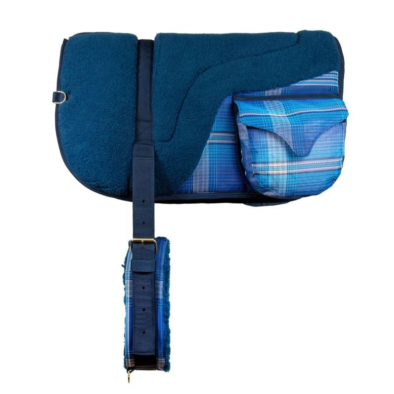 Kensington Fleece Bareback Pad W/Pockets - Kentucky Blue 3 Kensington Fleece Bareback Pad W/Pockets - Kentucky Blue