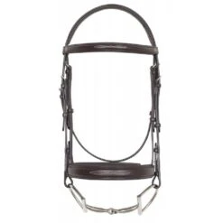 Camelot Fancy Stitched Wide Noseband Comfort Padded Bride - Brown