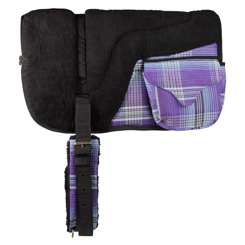 Kensington Fleece Bareback Pad W/Pockets - Lavender Mint 3 Kensington Fleece Bareback Pad W/Pockets - Lavender Mint