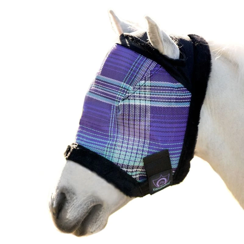 Kensington Mini Fly Mask W/Plush Fleece Trim - Lavender Mint 4 Kensington Mini Fly Mask W/Plush Fleece Trim - Lavender Mint - Image 2
