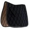 Roma Ecole Double Diamond Quilt Dressage Saddle Pad - Black/Silver