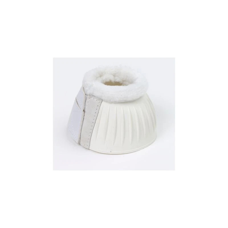 Equi-Essentials Heavy Duty Fleece Bell Boots - White 3 Equi-Essentials Heavy Duty Fleece Bell Boots - White