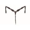 Western Rawhide Country Legend Floral & Basket Breastcollar - Dark Brown