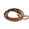 Western Rawhide 5/8" Braided Leather Barrel Racer Reins - Tan -Saddle Shop 360506 800 800