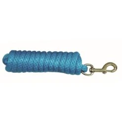 Western Rawhide 10' Poly Lead W/Brass Plated Snap - Turquoise