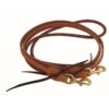 Western Rawhide Rolled 5/8" Latigo Barrel Racer Reins - Harness Leather -Saddle Shop 360597 800 800