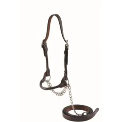 Western Rawhide Country Legend Rolled Noseband Cow Halter - Dark Oil