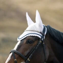 Horze River Ear Net - White/Peacoat Dark Blue 5 Horze River Ear Net - White/Peacoat Dark Blue -Saddle Shop 381290 800 800