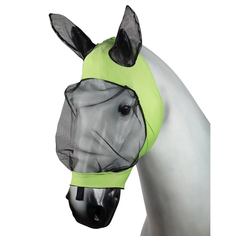 Horze Soft Stretch Fly Mask - Light Green 3 Horze Soft Stretch Fly Mask - Light Green