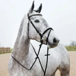 Horze Slender Intertwined Reins - Black -Saddle Shop 386627 800 800