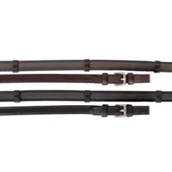 Nunn Finer Sure Grip Reins W/Leather Hand Stops - Black 5 Nunn Finer Sure Grip Reins W/Leather Hand Stops - Black -Saddle Shop 400657 800 800