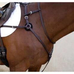 Nunn Finer Breastplate Attachment With Neck Strap - Havana/Brass