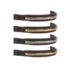 Nunn Finer Large Clincher Padded Browband - Black/Brass -Saddle Shop 405977 800 800