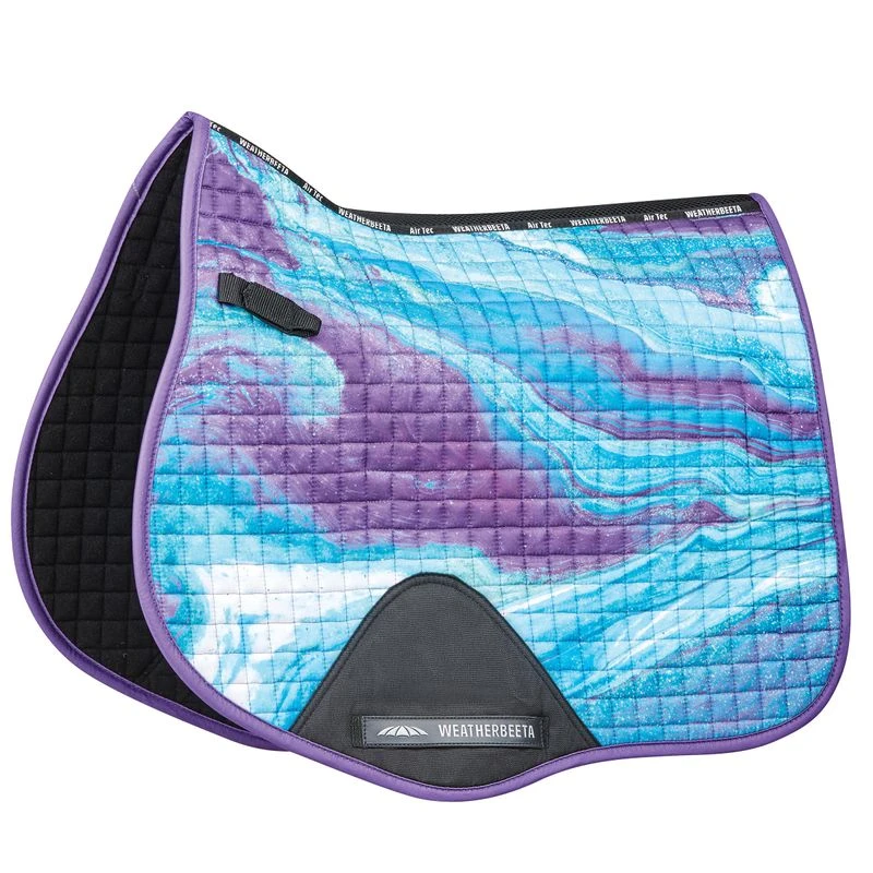 Weatherbeeta Prime Marble All Purpose Saddle Pad - Purple Swirl 3 Weatherbeeta Prime Marble All Purpose Saddle Pad - Purple Swirl
