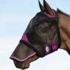 Weatherbeeta Comfitec Durable Mesh Mask W/Nose - Black/Purple -Saddle Shop 413374 800 800
