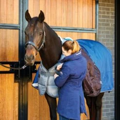 Weatherbeeta Comfitec Premier Free II Standard Neck Lite - Dark Blue/Grey/White -Saddle Shop 413584 800 800