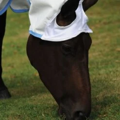 Weatherbeeta Comfitec Sweet Itch Shield Combo Neck - White/Blue -Saddle Shop 413838 800 800