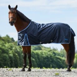 Horze Glasgow Heavy Weight Turnout Blanket 350g - Dark Blue