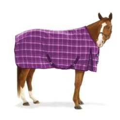 Equi-Essentials Pony EZE-Care Stable Sheet - Purple Plaid