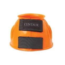 Centaur PVC Ribbed Double Hook And Loop Bell Boots - Orange
