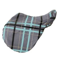 Pessoa Alpine 1200D Saddle Cover - Clay/Teal Plaid