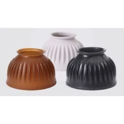 Centaur EcoPure Ribbed Bell Boots-Transparent Gum - Black -Saddle Shop 440788 800 800