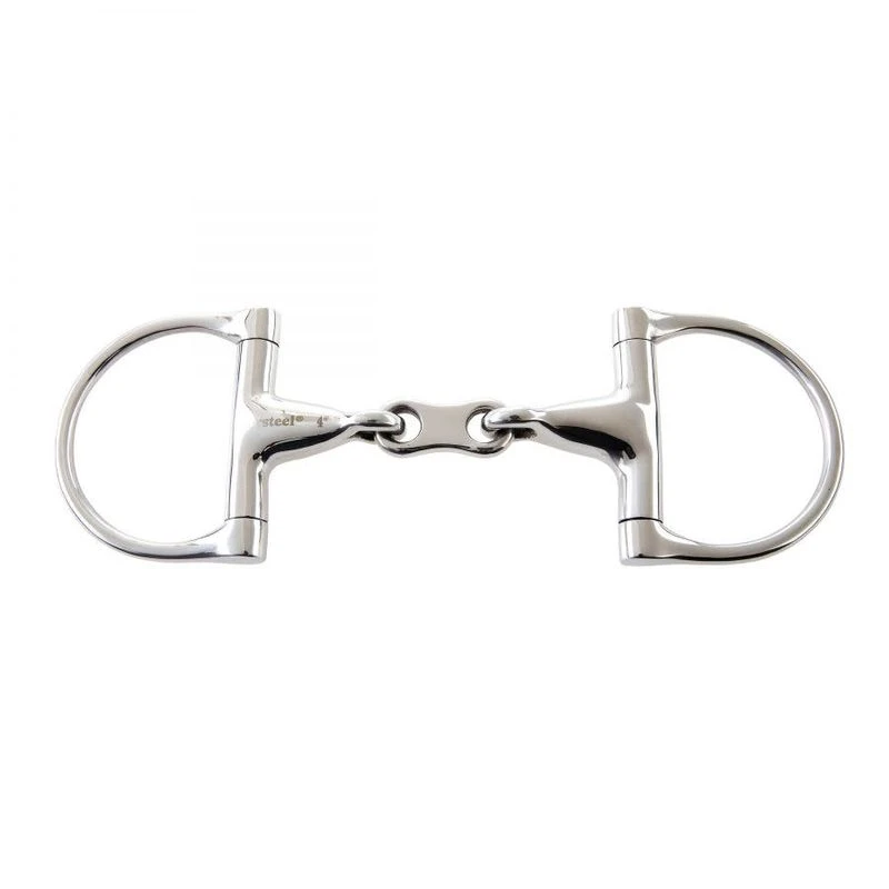 Korsteel Stainless Steel French Link Dee Ring Snaffle Bit 3 Korsteel Stainless Steel French Link Dee Ring Snaffle Bit