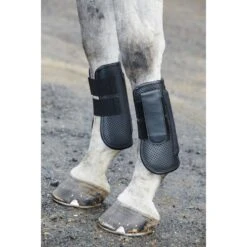 Weatherbeeta Lite Open Front Boots - Black -Saddle Shop 442984 800 800