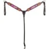 Western Rawhide Country Legend Tie Dye Breastplate - Dark Brown/Pink -Saddle Shop 443894 800 800