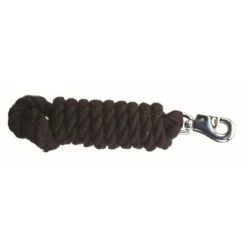 Western Rawhide 3/4" Cotton Lead Rope W/Bull Snap - Black