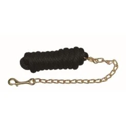 Western Rawhide Signature Classic Lead Rope W/Chain - Black