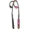 Western Rawhide Country Legend Tie Dye Double Ear Headstall/Pink - Dark Brown/Pink -Saddle Shop 443911 800 800
