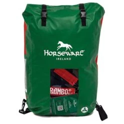 Rambo Original Turnout W/Leg Arches 100g - Green/Red -Saddle Shop 445209 800 800