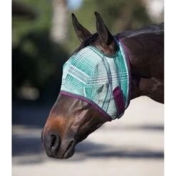Kensington Signature Fly Mask W/Web Trim - Imperial Jade
