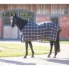 Shires Tempest Plus Lite Stable Rug - Navy Check -Saddle Shop 472439 800 800