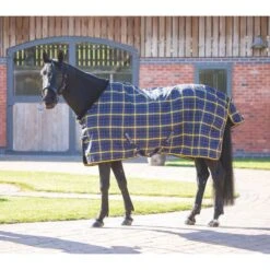 Shires Tempest Plus Lite Stable Rug - Navy Check