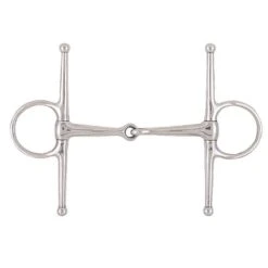 Korsteel Stainless Steel Jointed Full Cheek Snaffle Bit