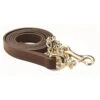 Perri's 1" Leather Lead W/Chain - Havana/Brass -Saddle Shop 500350 800 800