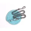 Perri's 1/2" Cotton Solid Color Lead W/Chain - Aqua -Saddle Shop 500543 800 800