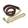 Perri's Twisted Leather Lead W/Chain - Havana/Brass 2 Perri's Twisted Leather Lead W/Chain - Havana/Brass -Saddle Shop 502872 800 800