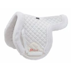 Shires ARMA Supafleece Rimmed Shaped Saddle Pad - White