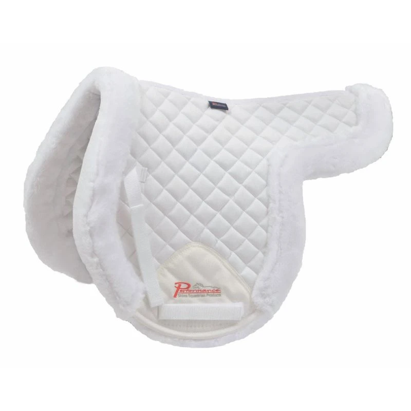 Shires ARMA Supafleece Rimmed Shaped Saddle Pad - White 3 Shires ARMA Supafleece Rimmed Shaped Saddle Pad - White