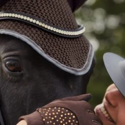 Horze Adepto Ear Net - Dark Brown -Saddle Shop 532952 800 800