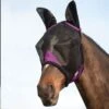 Weatherbeeta Comfitec Deluxe Durable Mesh Mask W/Ears - Black/Purple -Saddle Shop 534998 800 800