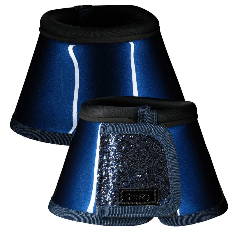 Horze Glitter Bell Boots - Dark Blue 3 Horze Glitter Bell Boots - Dark Blue