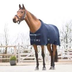 Horze Avalanche Fleece Blanket - Peacoat Dark Blue -Saddle Shop 541511 800 800